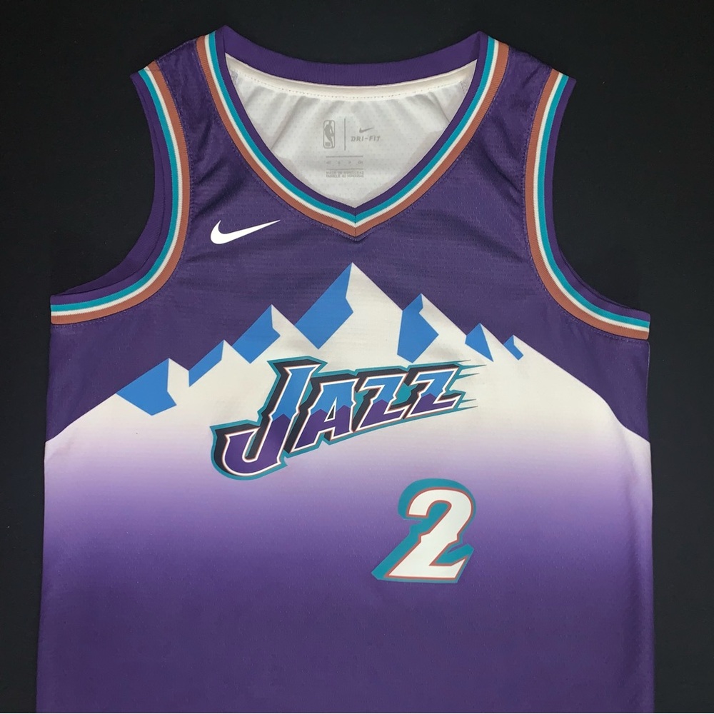 SOLD Nike Joe Ingles Utah Jazz #2 Purple Classic Throwback Swingman Jersey 40 S - Picture 1 of 7